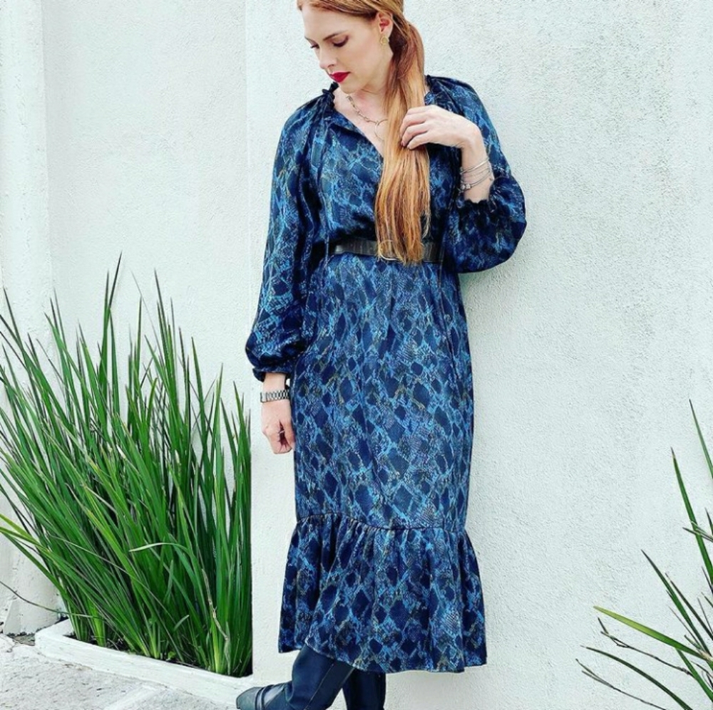 Zara snake print dress